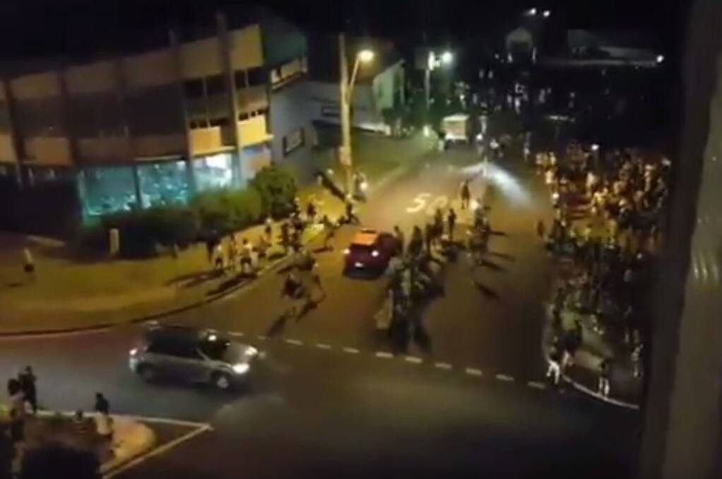 CHAOS: A still from video shot of the aftermath of a wild party in Ida Street, Charlestown on Friday night. Lake Macquarie City Councillor John Gilbert is proposing a crackdown on wild parties. Picture: Supplied 