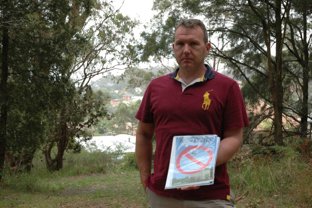 OPPOSED: Shane Darcy says Telstra should find another site for its cellphone tower.