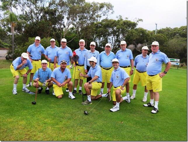 DURABLE: Members of the Egg Cup Social Group enjoying their 20th golf day.