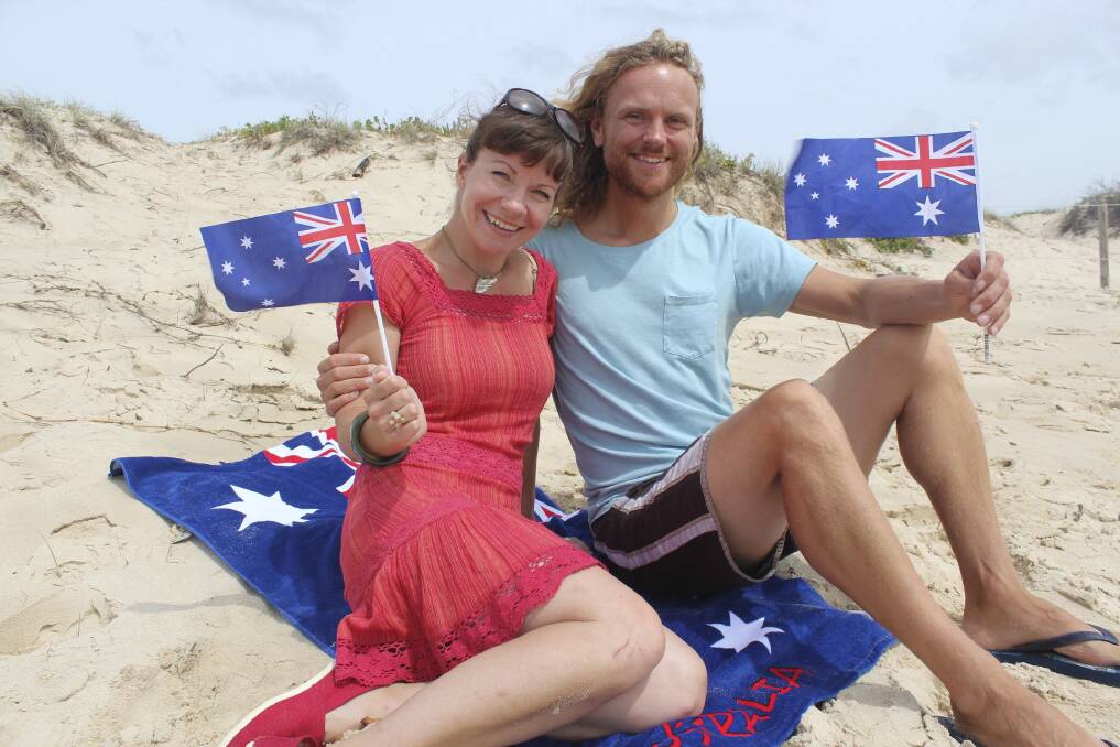 AUSTRALIANS NOW: Beth Cawte and Jon Fortnum are excited to become Australian citizens. Picture: Nathalie Craig