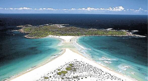 TRA. 17 Nov 07. NSW only. Port Stephens. Aerial of Fingal Bay, Port Stephens. CREDIT AIRPHOTO AUSTRALIA.