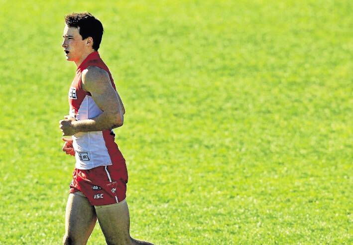 DREAM: Blake Erickson turns out for Sydney Swans against ACT Eastlake in a reserve match. Picture: Simone De Peak