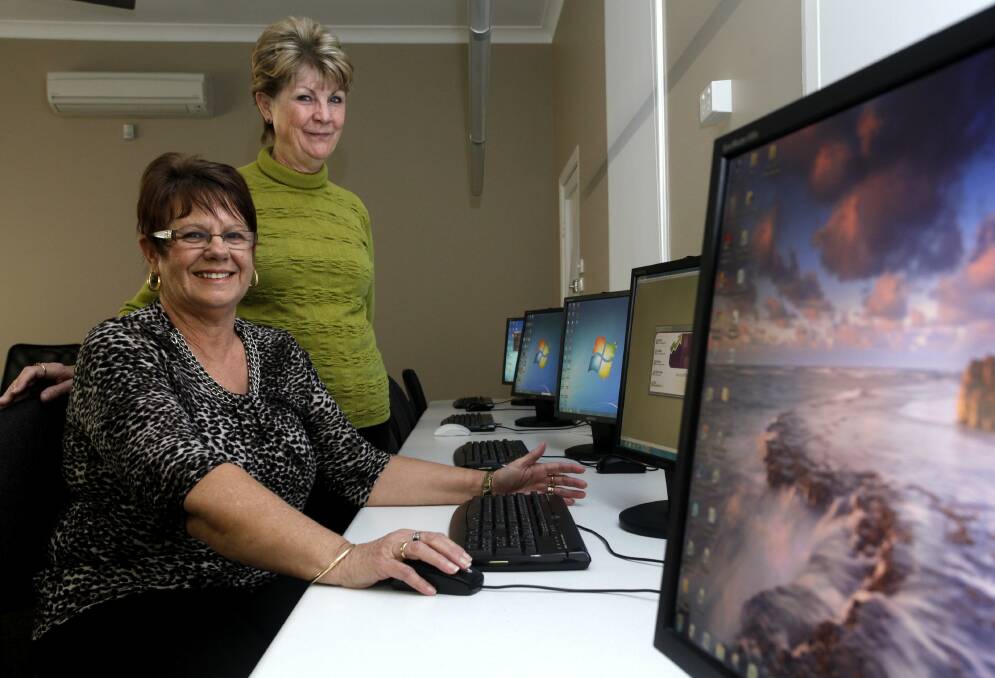 COMMUNITY-DRIVEN: Chief executive officer Ella Clarke and admin assistant Sharon Barry. Picture: Brock Perks