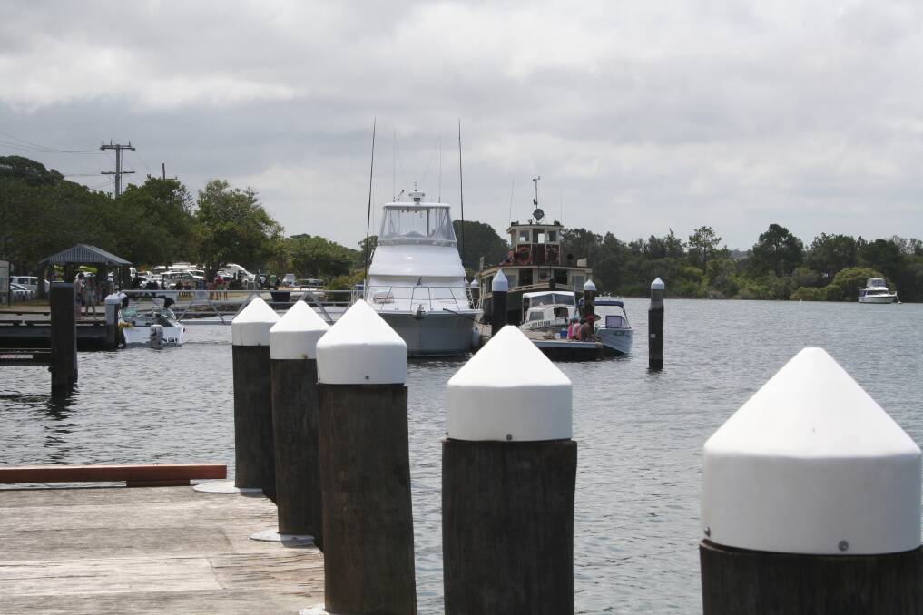 CONGESTION: The busy public boat ramp at Tea Gardens