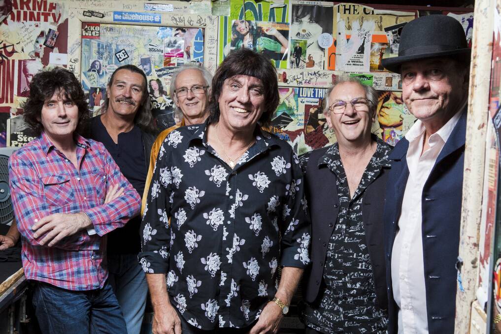 UNMISSABLE: Jon English, centre, and the Foster Brothers - John Dallimore, Keith Kerwin, John Coker, Peter Deacon and Greg Henson are set to appear at Wests New Lambton on July 3.