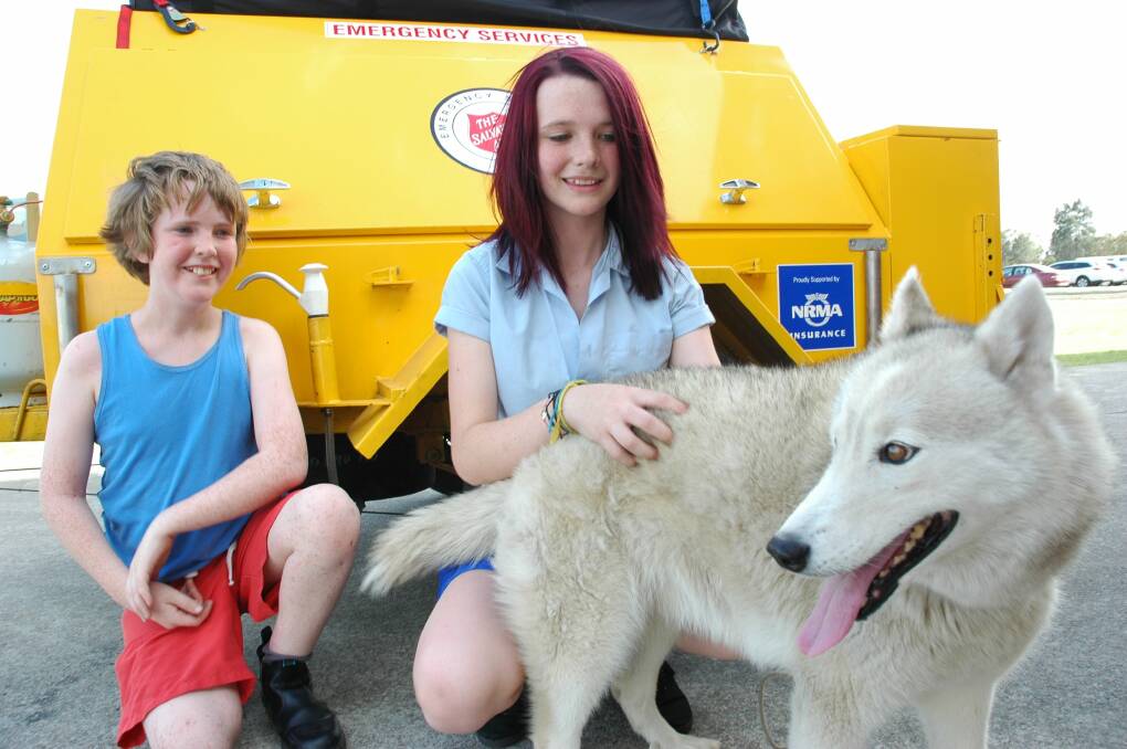 Keiran Baker, 11 and Emily Baker, 14 from Tomago Road.