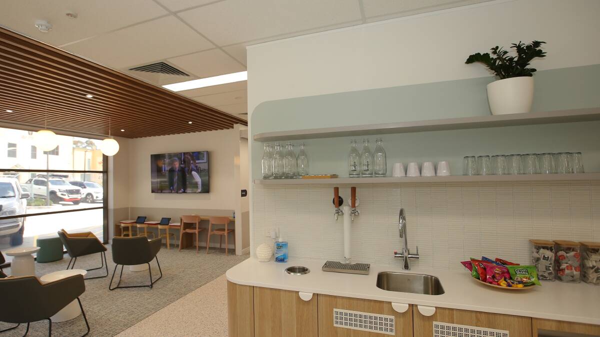 Heal prioritises patient experience with access to on tap sparkling water, coffee and snacks. Picture by Simone De Peak