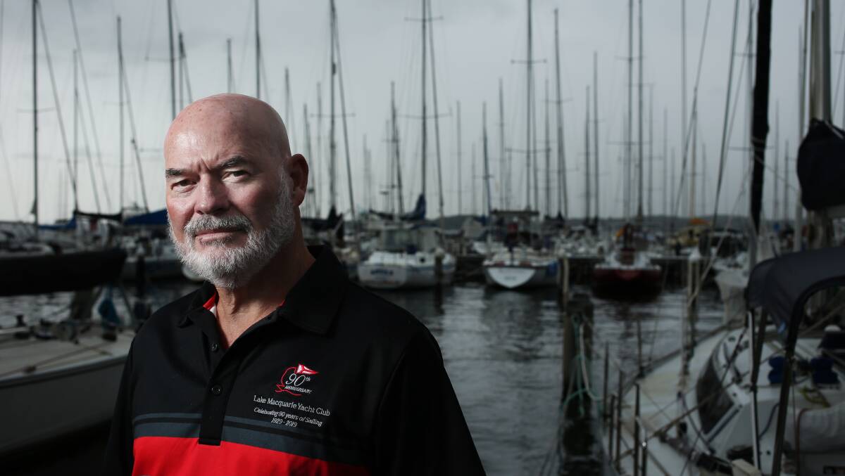 Lake Macquarie Yacht Club member Geoff Edman said a lack of dredging of the Swansea Channel has made it dangerous to sail in and out of Lake Macquarie. Picture: Simone De Peak