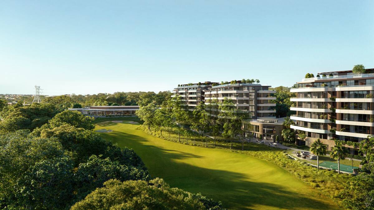 The redevelopment involves retirement living apartments being expertly designed to exist between fairways. Photo: Supplied.