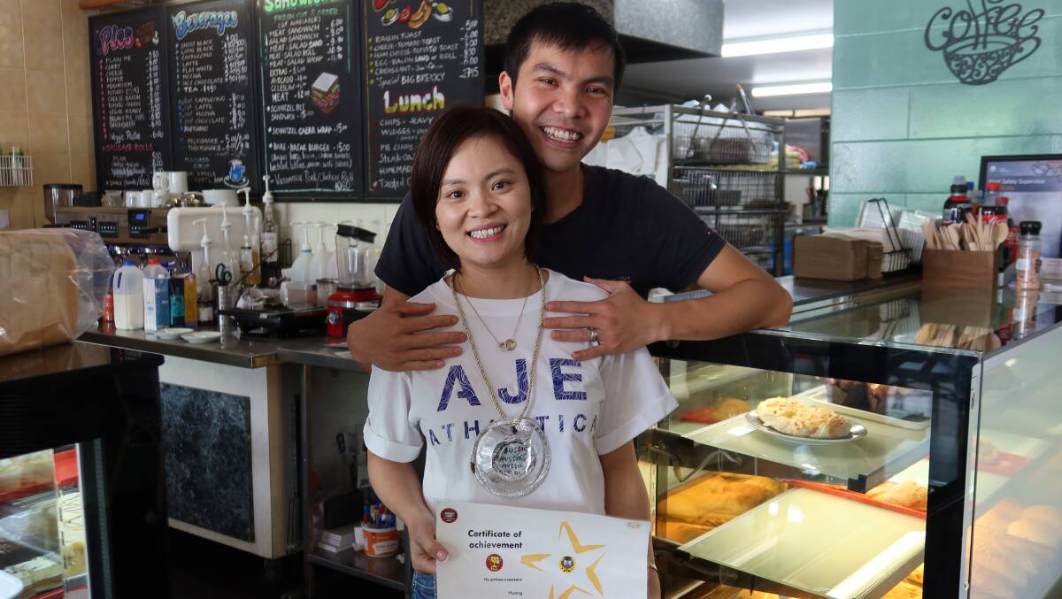 Terrace Bake and Break Cafe and Bakery owners Huong and Quinn Nguyen. Picture by Laura Rumbel
