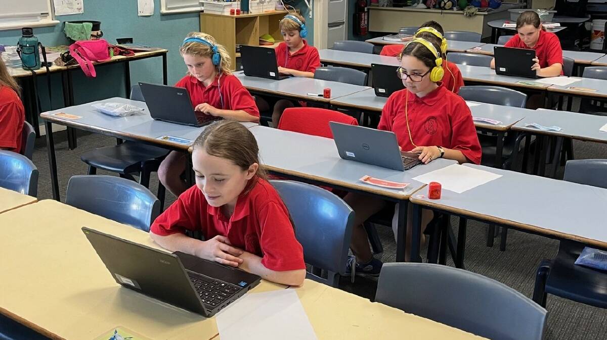 Soldiers Point Public School Year 5 students put their knowledge to the test for Naplan. Picture supplied 