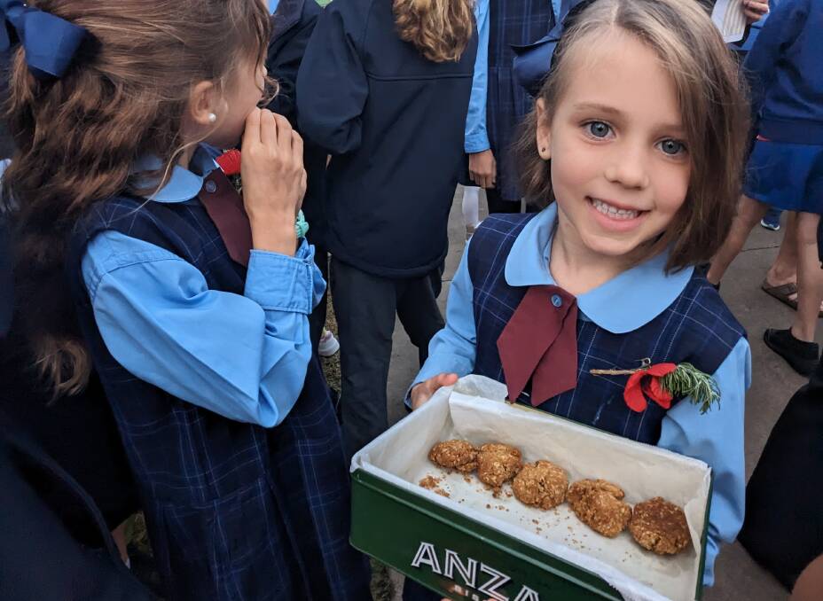Elky Thompson with her popular Anzac biscuits. Picture supplied