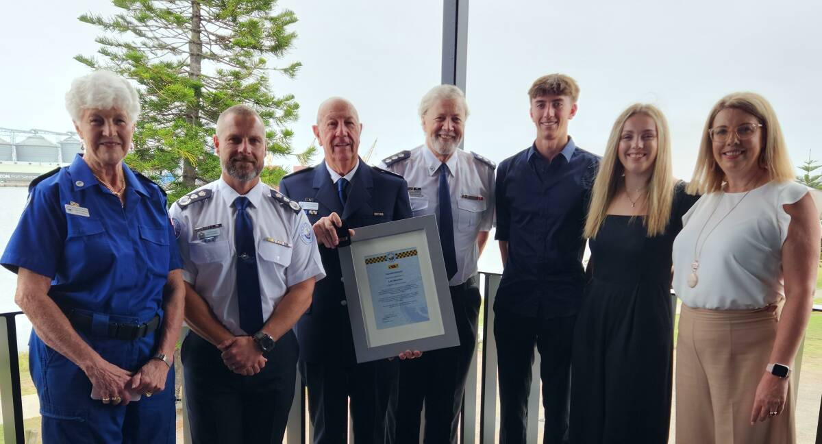 Marine Rescue Life Membership for Corlette's Harold Gibson. Picture supplied