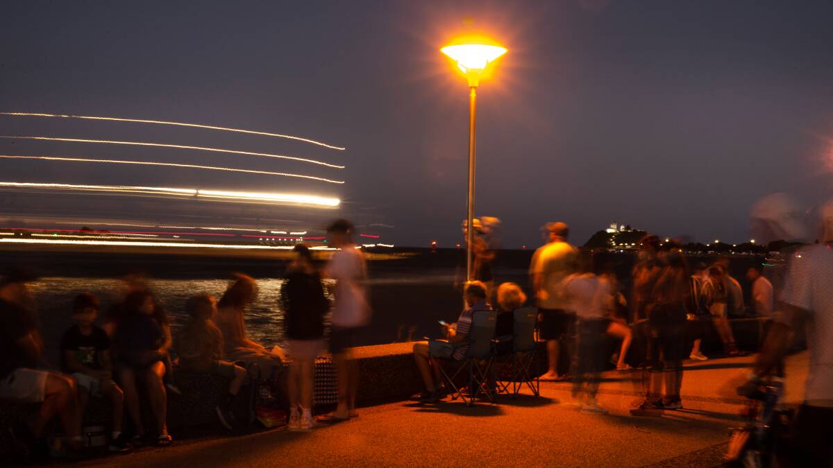 Crowds at Newcastle foreshore in 2022-23. Picture by Max Mason-Hubers
