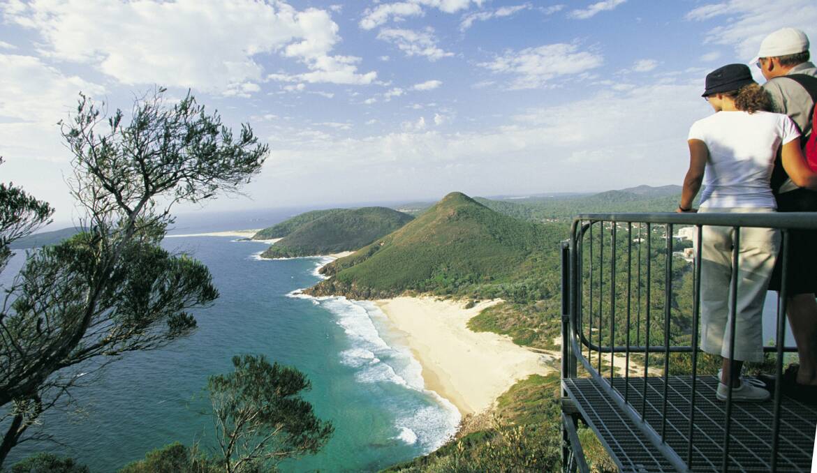 Tomaree Head: Looking towards Zenith Beach from the top. Picture: Hamilton Lund, for Destination NSW