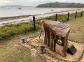 The HMAS Psyche memorial on the foreshore at Corlette, Port Stephens.