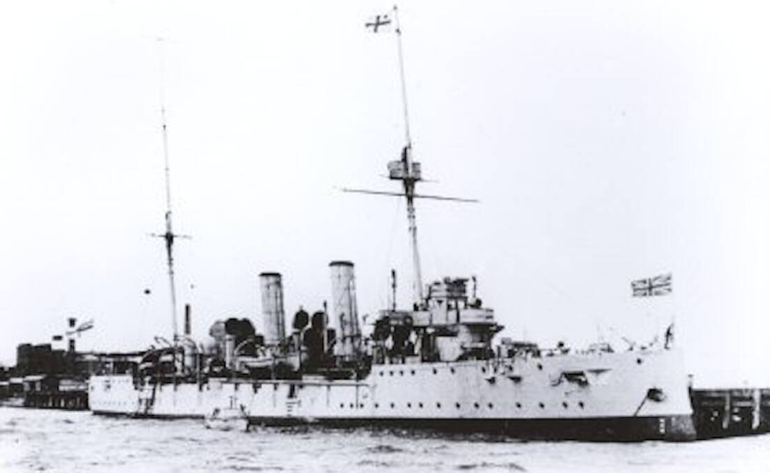 A picture of the forgotten cruiser in her heyday.