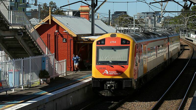 A passenger train at Hamilton Station in Newcastle. A Port Stephens forum has floated extending the railway to Raymond Terrace.