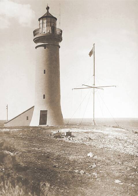 One of the historic images featuring in the "Outer Lighthouses" of Port Stephens exhibition at the Visitor Information Centre.