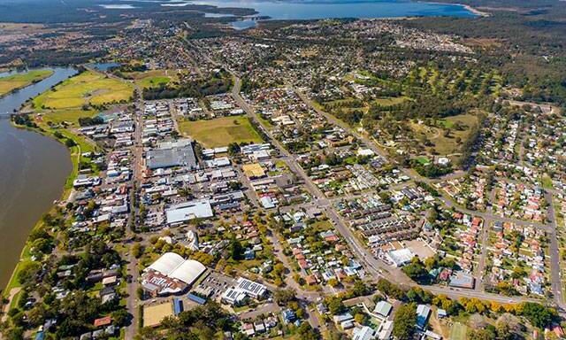 An aerial view of Raymond Terrace, which will be one of the key centres addressed in the Port Stephens Housing Forum.