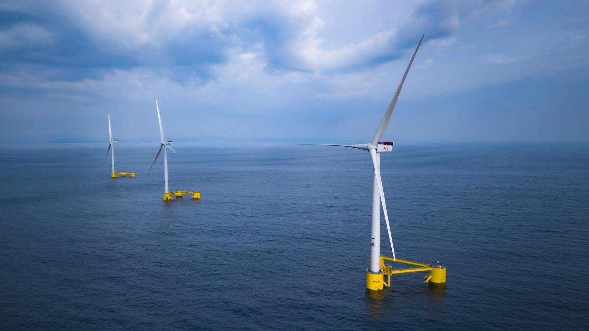 Floating wind turbine technology has been proposed for the wind farms off Nelson Bay.
