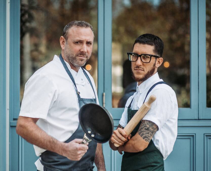 READY FOR BATTLE: Chefs Joel Bickford and Mitch Orr. Picture: Dominique Cherry