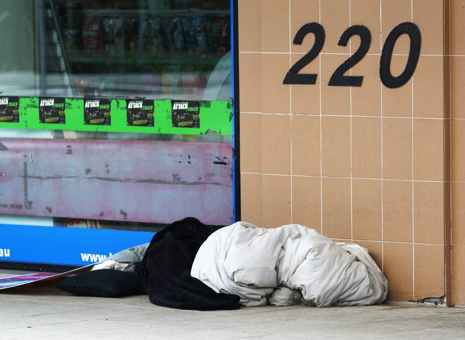 A person sleeping rough in Newcastle in 2023. Picture by Peter Lorimer 