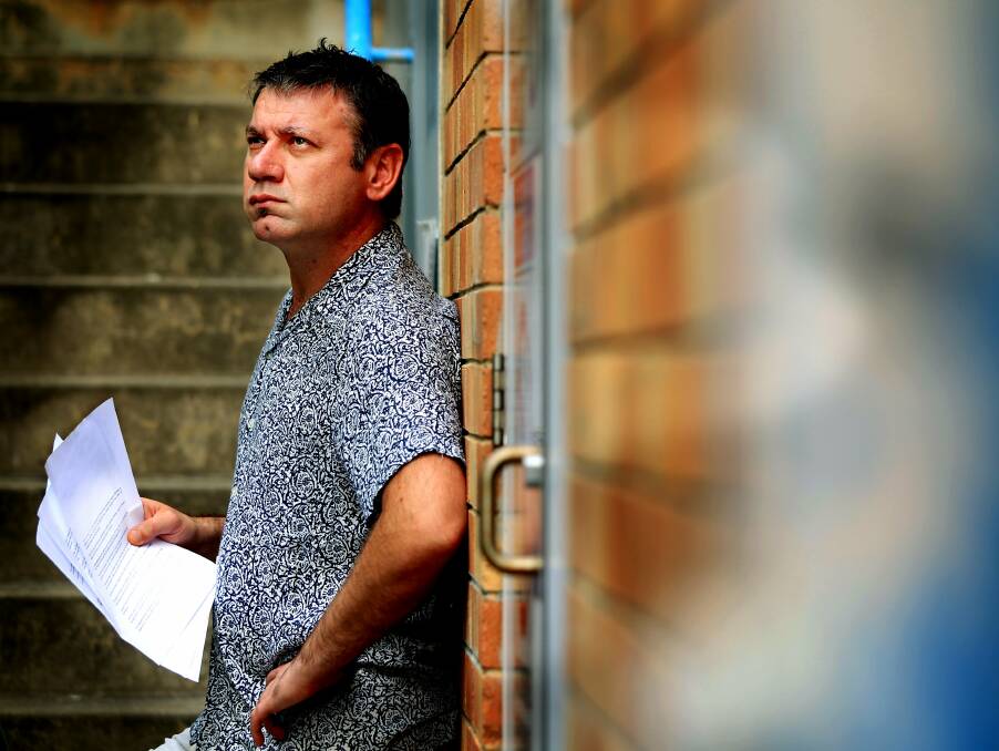 November 2010, and Robert Mitrevski, pictured at his parent's house, was still fighting to hold someone account for the thousands he had spent having an 'erronous' writ listed from his property at Jesmond. Picture by Simone De Peak