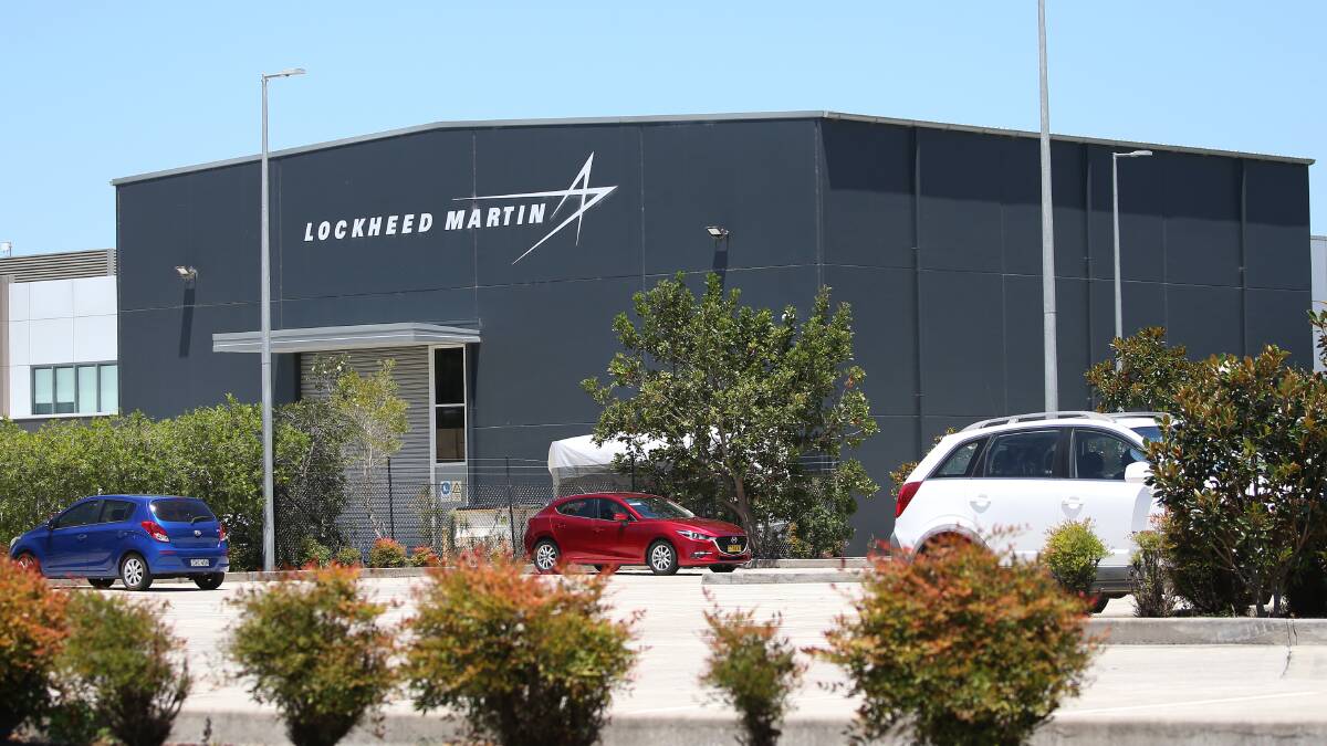 The Lockheed Martin building on the entrance road to Newcastle Airport, Williamtown. Picture by Peter Lorimer