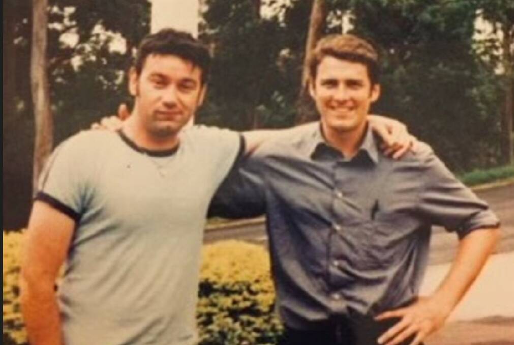Brothers in arms, back in the day. Robert Mitrevski, still in his DJ days, in Brisbane in 2000 with a mate of his who was a newsreader. You might have heard of him. Karl Stefanovic. 