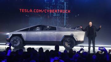 Elon Musk launches the Cybertruck. Picture AP