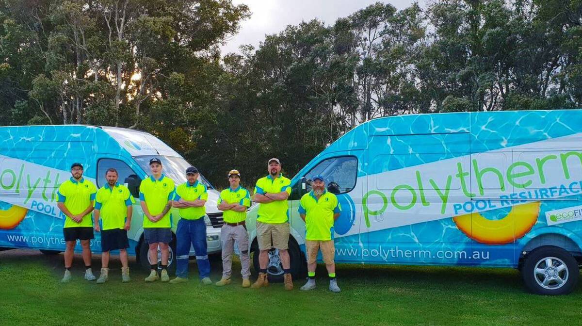 MAKING A SPLASH: The team at Polytherm – Pool Resurfacing are a small, tight-knit team of professionals who offer top quality, personalised service that takes the stress out of any pool renovation.