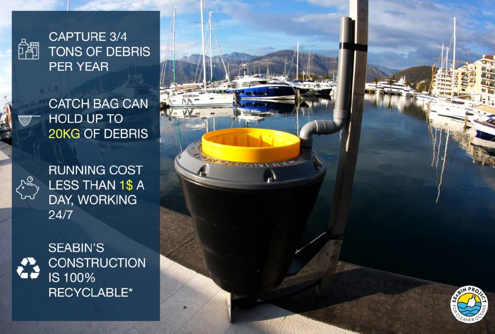 Watch as ocean bin collects rubbish from the sea | Aussie invention