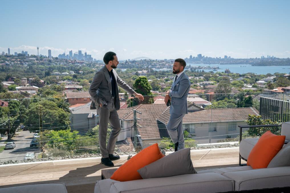 DEAL-MAKERS: Simon Cohen and Gavin Rubinstein negotiating price in Luxe Listings Sydney.