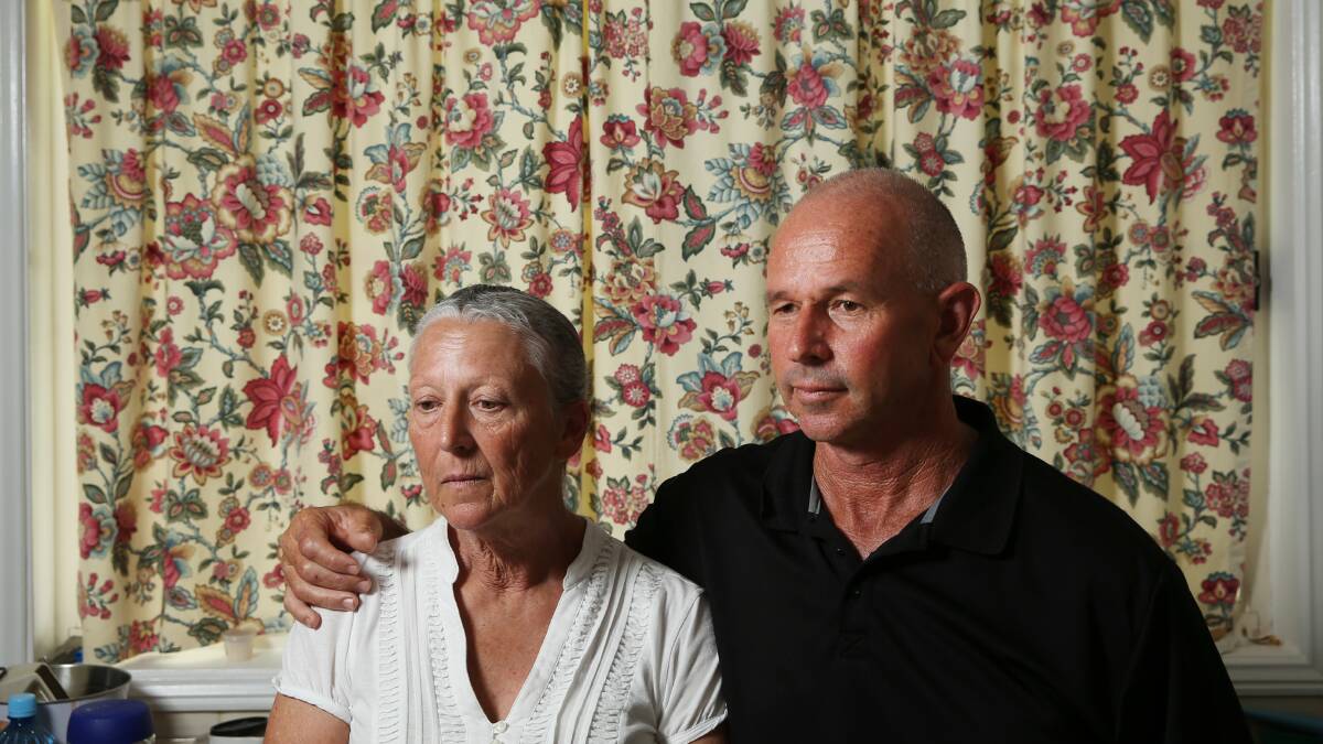 LOSS OF FAITH: Cabbage Tree Road resident Jenny Robinson, diagnosed with breast cancer in 2016, has lost all faith in the government's studies on Williamtown. Pictured with her husband Terry. Picture: Max Mason-Hubers 