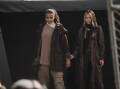 Ella Balinska, left and Adeline Rudolph in Resident Evil. Picture: Martin Cruz/Netflix 