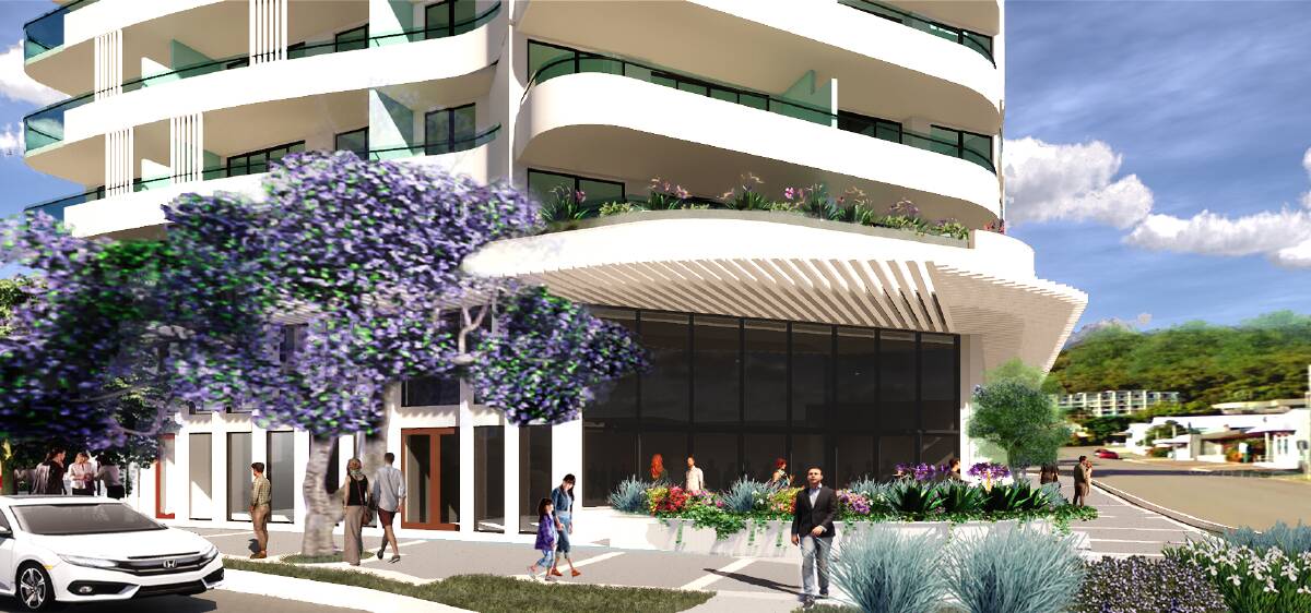 STREET VIEW: The nine-storey development of the Manta Ray building in Nelson Bay CBD was approved at last week's council meeting.