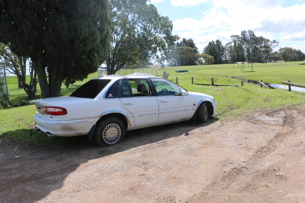 The vehicle became bogged at Vi Barnett Oval, Raymond Terrace.