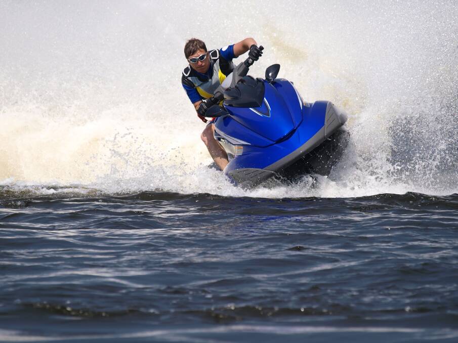 REVVED UP: Luke Thiele from Soldiers Point doesn't believe that a ban on jet skis in the Port is necessary.
