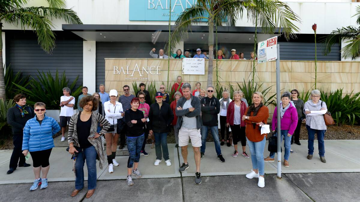 NOT HAPPY: Wests Group members are disappointed Balance Nelson Bay has closed. Picture: Jonathan Carroll