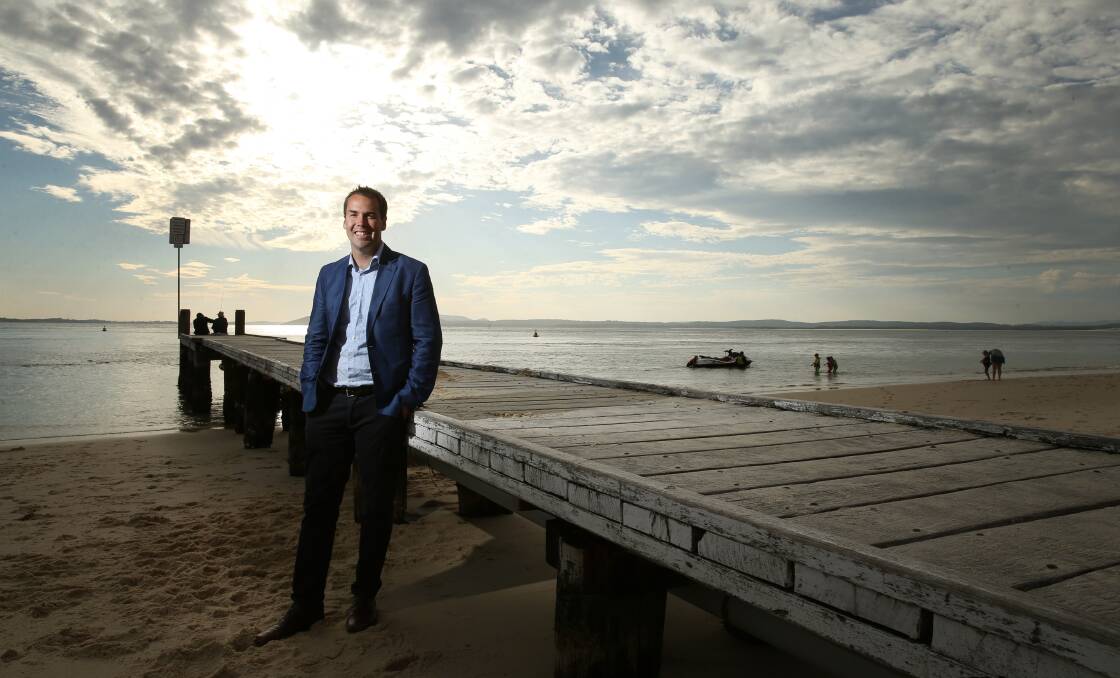 FRESH FACE: Ryan Palmer is set to become the next Mayor of Port Stephens in what was his first bid for council election. Picture: Marina Neil