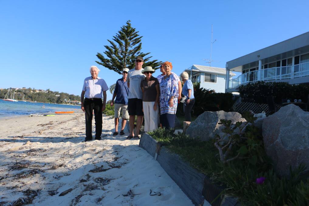 SEA WALL: Residents of Soldiers Point Road whose properties back on to the foreshore.