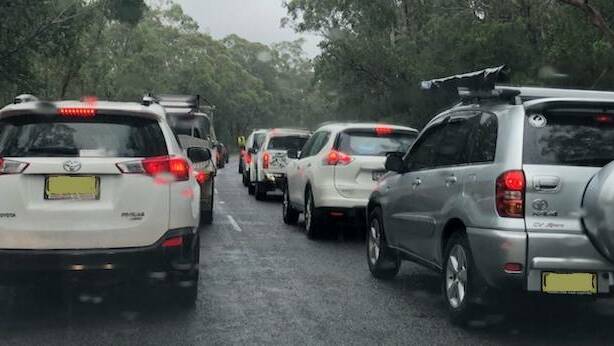 BOTTLENECK: Traffic on Nelson Bay Road. Boat Harbour resident Mark Kelly is tired of waiting for the road's duplication.