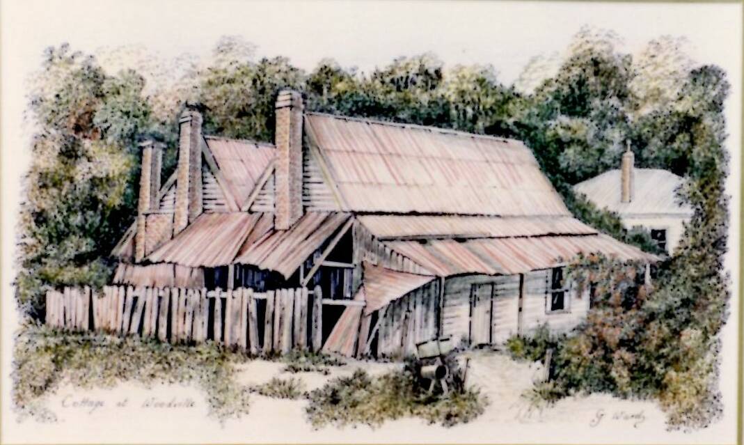 BACK THEN: Gill Ward of Salamander Bay's artwork depicts how Pomfrett's Cottage looked 20 years ago.