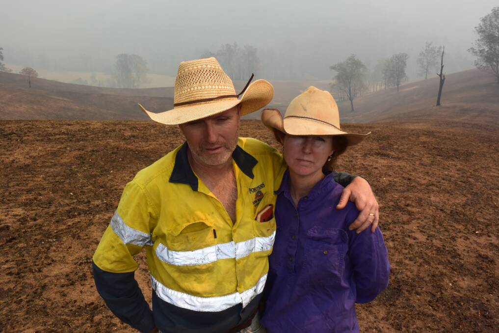 Brett and Gemma porter, Birdwood, were devastated after the Werrikimbe fire burnt paddocks, fences and their sawmill. They say the NSW bush fire inquiry must travel to the regions to hear the people's stories first hand.