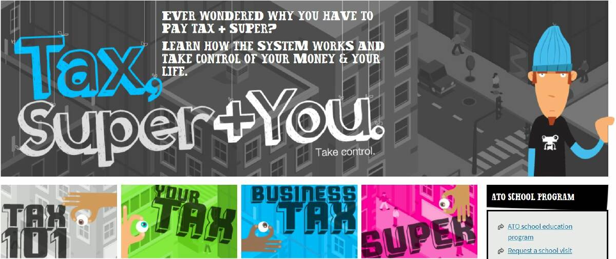 Tax, Super + You website aims to help students understand the tax and super systems.