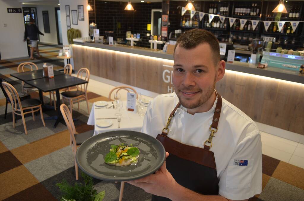 BALANCED: A ceviche of Huon yellowtail kingfish prepared by head chef Ben Leslie will kick start the Signature Dinner at The Greenhouse Eatery, Medowie, on Saturday night. Picture: Sam Norris