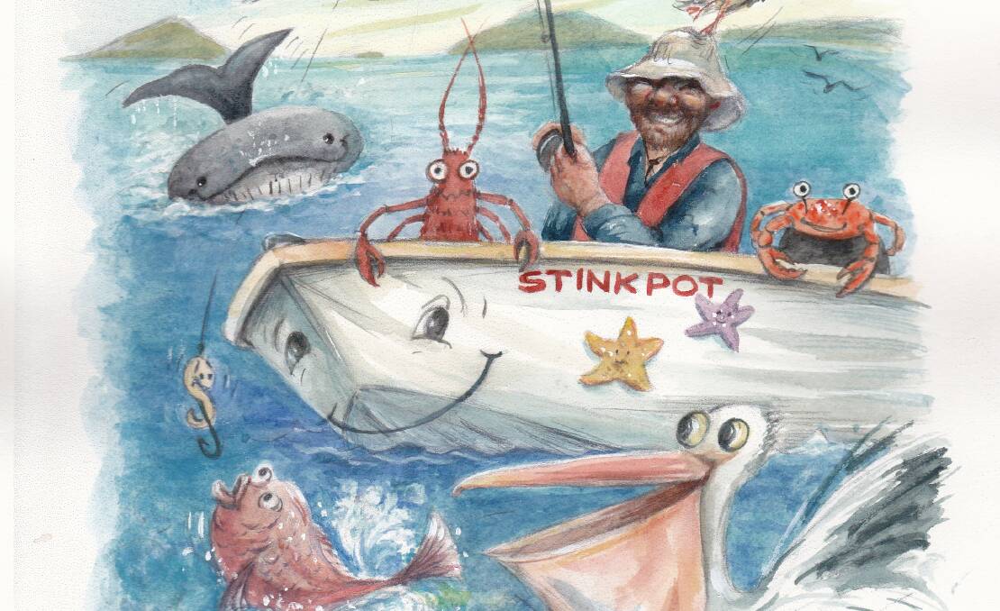 FISH TALES: Unwanted, is the story of John "Stinker" Clarke and his boat, Stinkpot. Nelson Bay artist Ileana Clarke contributed the illustrations to the book.