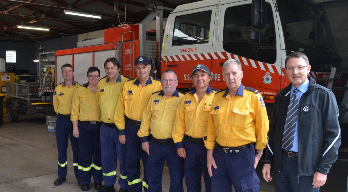 HEAR US NOW: Medowie Rural Fire Service volunteers met with the Parliamentary Secretary for the Hunter Scot McDonald on Monday. Picture: Sam Norris