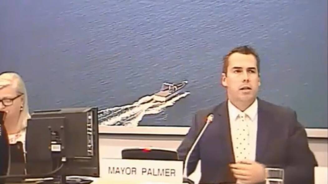 ON FILE: A still from the last council meeting webcast at which councillors upheld a notice of motion to keep videos on file for 12 months. Picture: Port Stephens Council